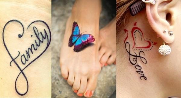 pienet tatuoinnit naisten niskajalka 3d