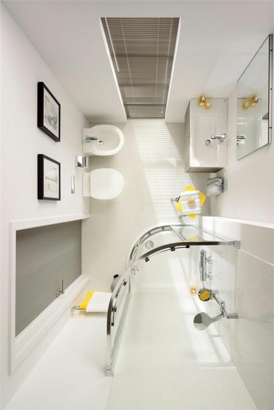 pieni kylpyhuone ideoita suihkukaappi kylpyhuoneen huonekalut käytännöllinen kompakti