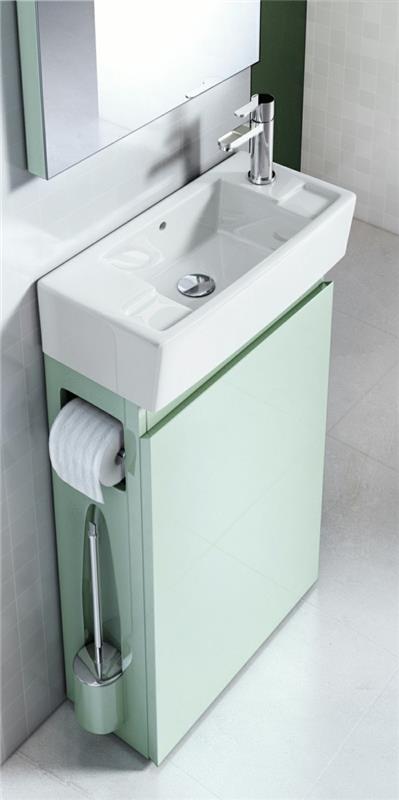 pienet kylpyhuoneideat modernit kylpyhuonekalusteet tilaa säästävät kylpyhuonekalusteet