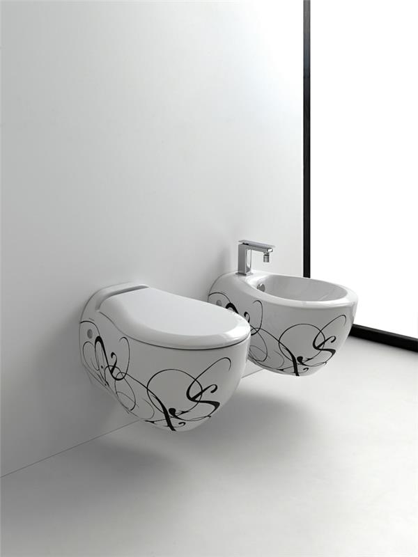 Pieni kylpyhuone sisustus moderni kylpyhuone huonekalut valkoinen musta