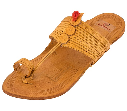 Sárga Kolhapuri Chappal