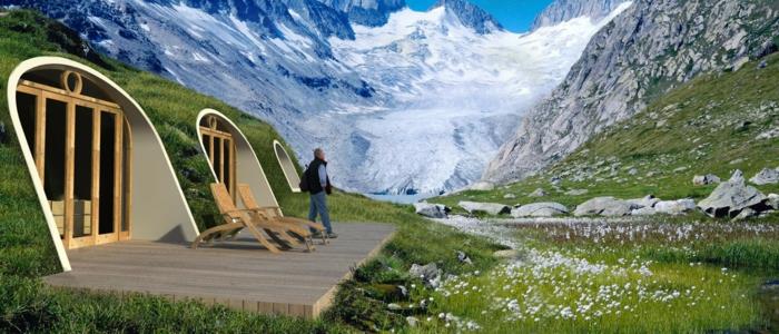 ekologinen rakennus hobbit -talo vihreä taikuus koteihin luonto kestävät talot