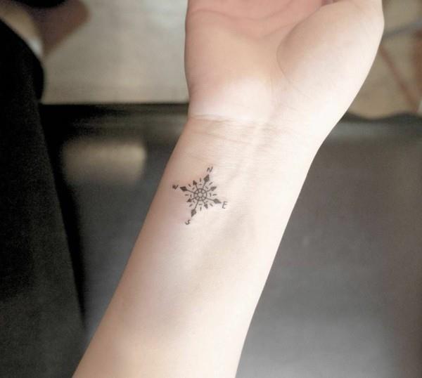 kompassi tatuoinnit naisten rannetatuointi