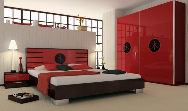 täysi makuuhuone japanilaistyylinen matala sänky