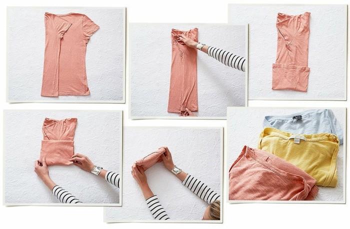 konmari menetelmä t-paita taitto
