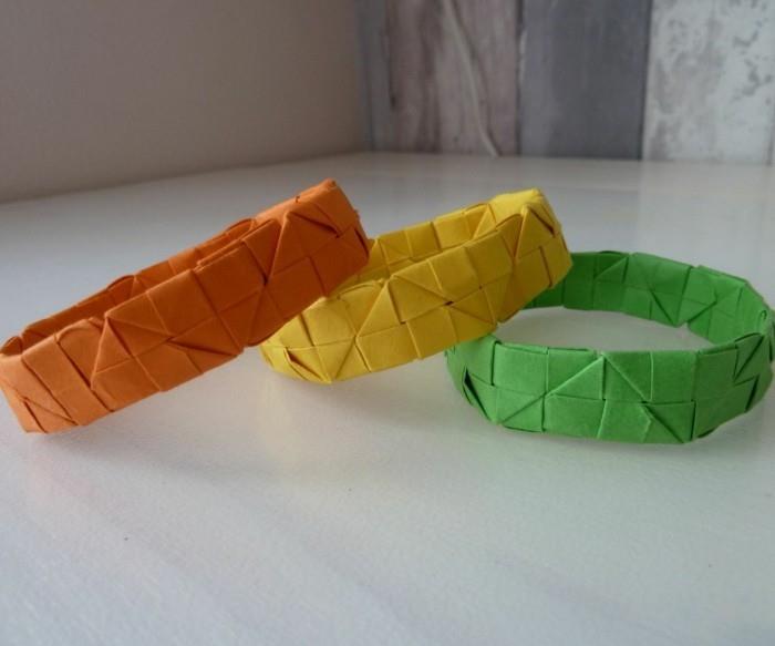 luova tinker rannekoru värillinen origami