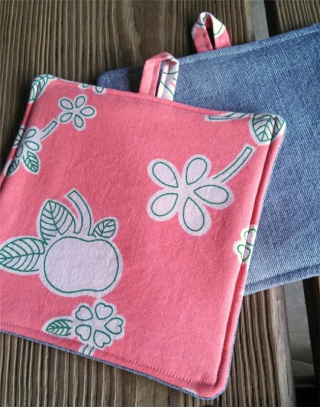 luovat käsityöt denim -olohuone -ideat keittiöastiat