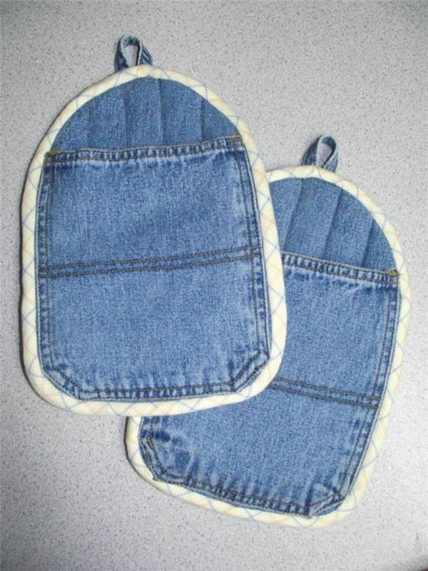 luova käsityö ompelu denim -kankaan ruukun pidikkeet
