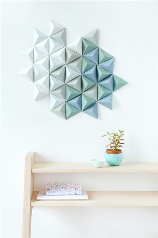 luova käsityö paperi seinäkoriste origami