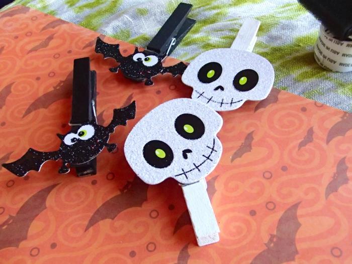 luovia käsityöideoita pyykkipojat koristavat halloween -teeman