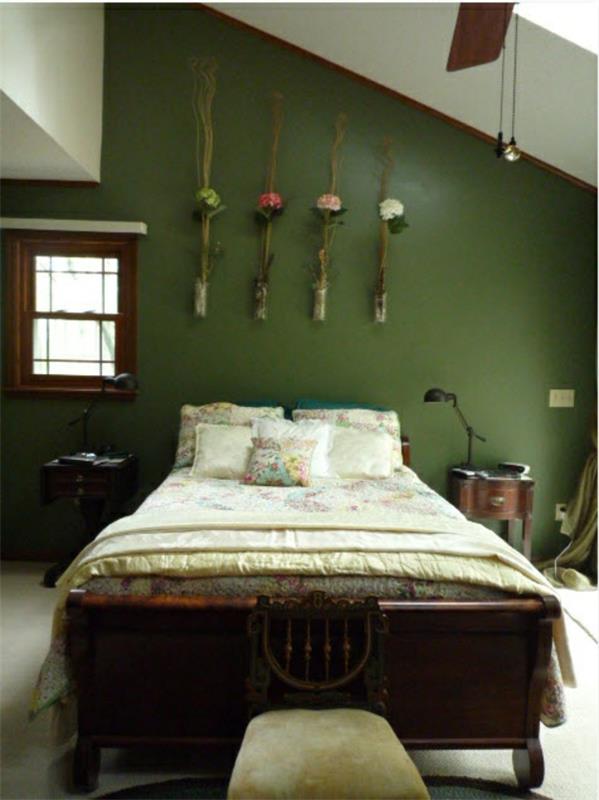 luova kevätkoriste makuuhuoneessa vihreä