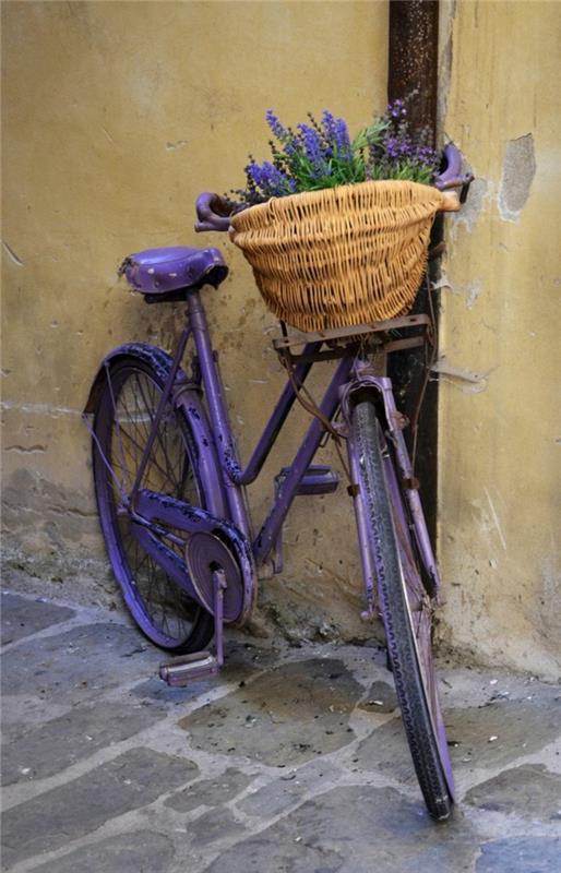 luovia puutarhaideoita pyörä laventeli