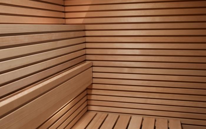 luova seinän suunnittelu puupanelointi sisustusideoita sauna