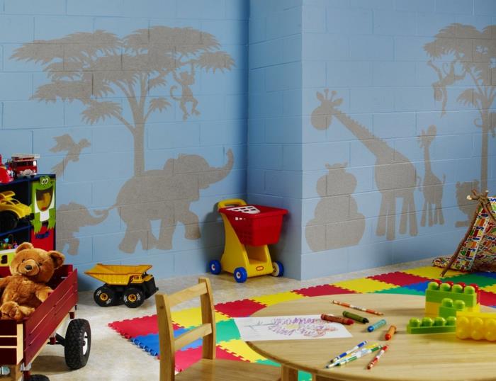 luova seinäsuunnittelu koristele lastenhuone epätavallista