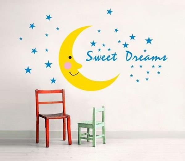 luova seinän suunnittelu lastentarhan seinä tarrat ideoita hyvää yötä