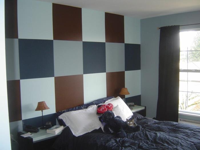 seinän suunnittelu seinän suunnittelu värisuunnittelu suorakulmiot makuuhuone