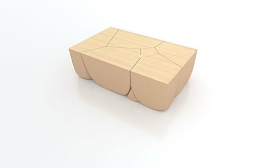 luova modulaarinen puinen pöytäsuunnittelu kirkas pinta