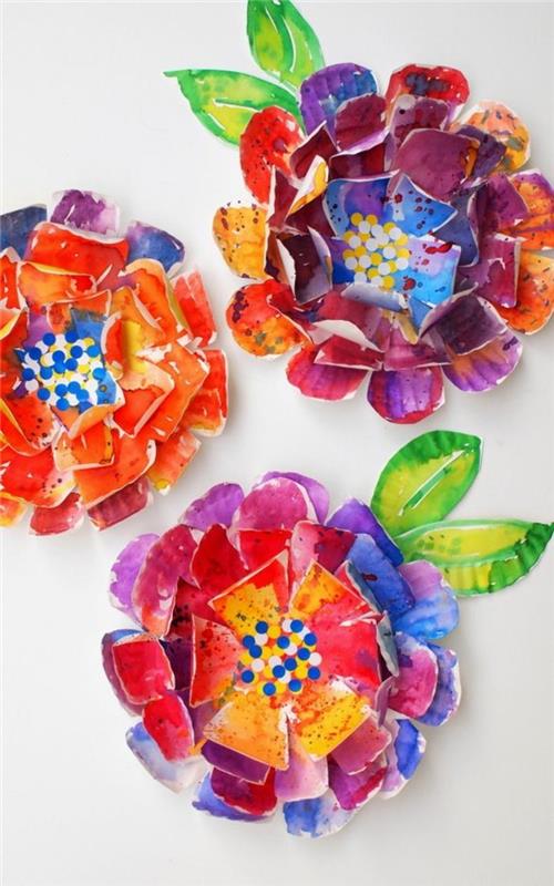 luovia käsitöitä kukkia tehdä paperin värinen hauska diy ideoita