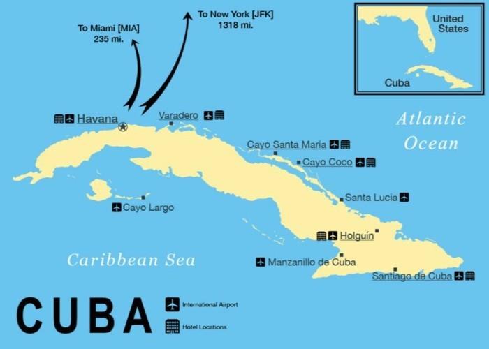 Kuuba matkustaa yksittäisiä teitä Kuuban saarella