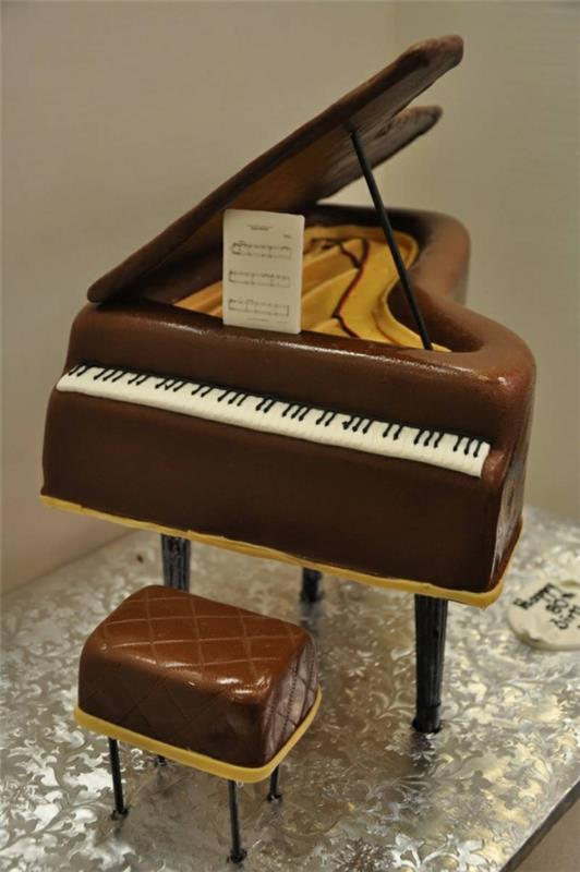 kakku piirakat musiikki valkoinen ruskea pianojakkara