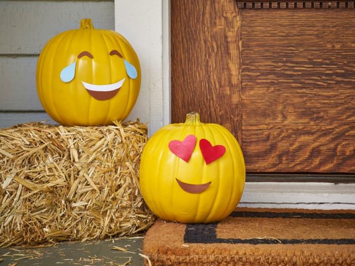 kurpitsat epätavallisia koristeideoita halloweeniin