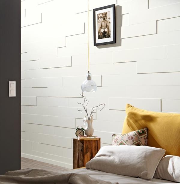 Maalatut muovipaneelit valkoiset modernit makuuhuoneet luovat eläviä ideoita