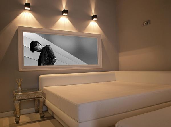 taiteelliset seinävalaisimet seinäkoriste makuuhuone makuuhuone minimalistinen sisustus