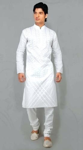 Tiszta fehér Kurta pizsama design