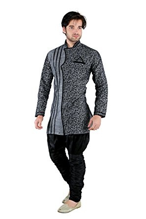 Herre -linned Kurta pyjamasæt