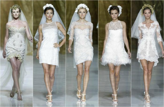 lyhyet hääpuvut 2016 tyylikäs valkoinen pitsi tylli sifonki haute couture
