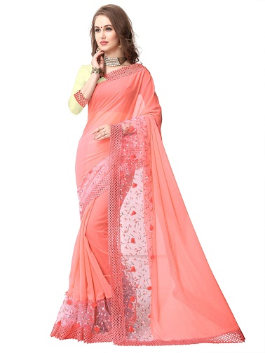 Georgette Lace Saree