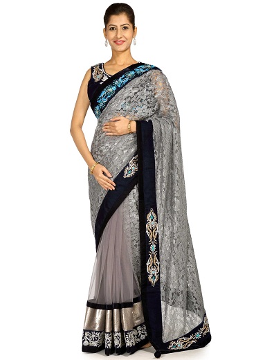 Velvet Lace Saree