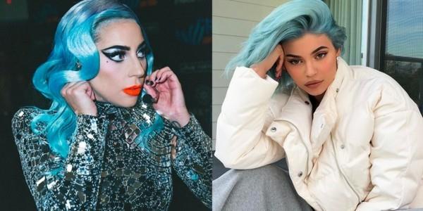 lady gaga kylie jenner siniset hiukset