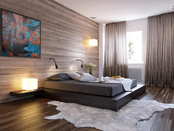 laminaatti seinälle makuuhuoneen suunnitteluideoita