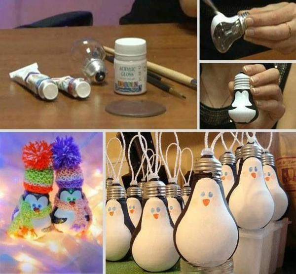 lamppu-lamppu-muoto-diy-koristelu-pingviinit