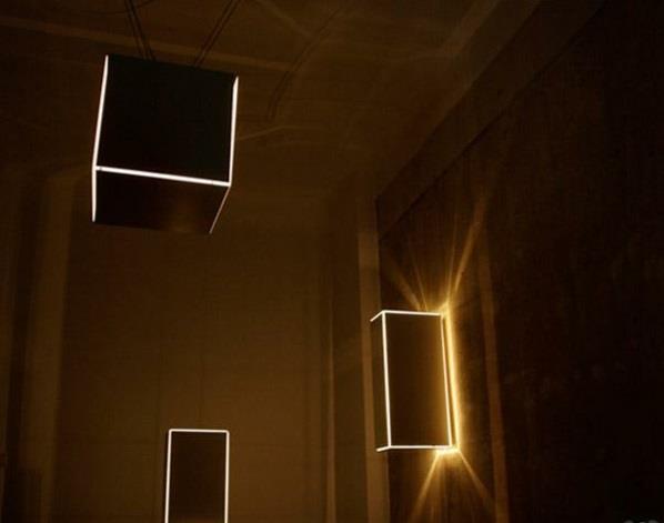 lamput suunnittelu geometriset muodot klassinen tumma seinä