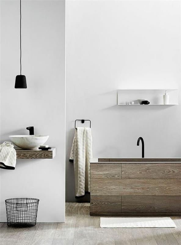 lamput ja valot kylpyhuoneen valaistus riippuvalaisin valkoiset seinät viileä kylpyamme