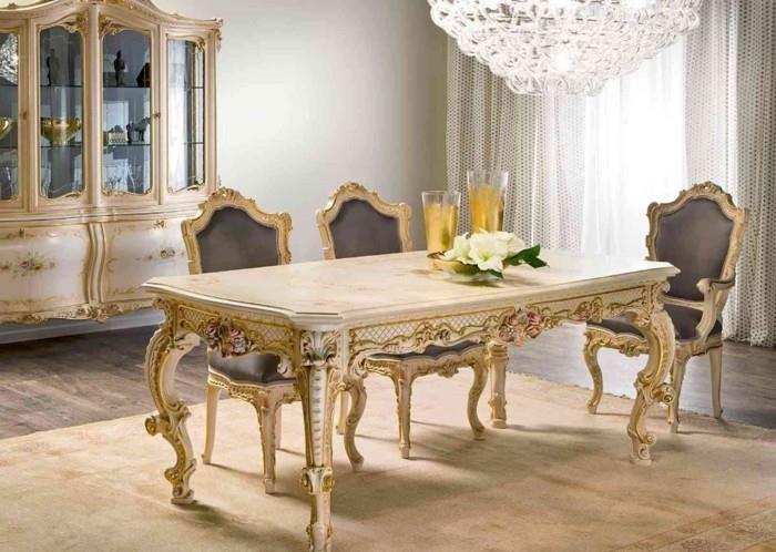 maalaistyylinen ranskalainen tyylikäs huonekalut ruokasali