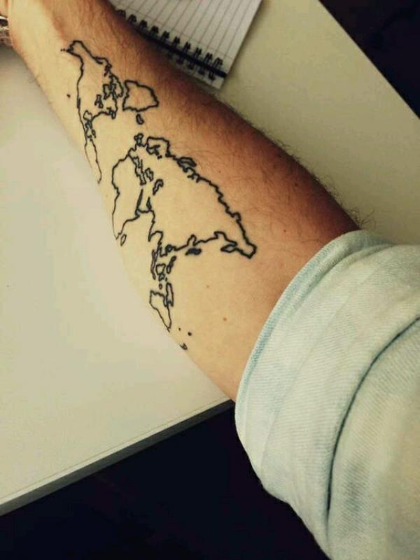 kartta tatuointi kyynärvarren kuvia