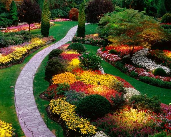maisemointi puutarha kivi polku värit kasvit