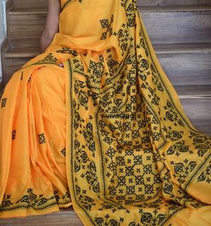Kutch Work Saree i to farver