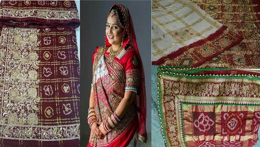 Gudzsaráti menyasszonyi Kutch Work Sarees