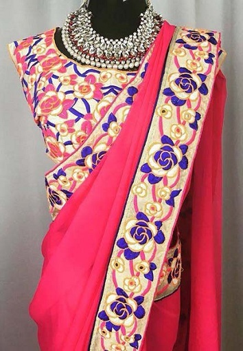 Kutch broderi Saree