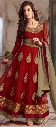 Brude røde salwar dragter