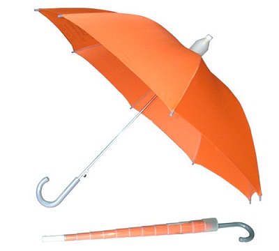Mænds lange håndtag orange paraply