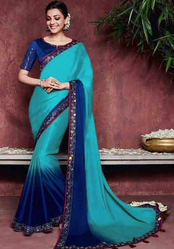 Kajal Blue Saree -ben