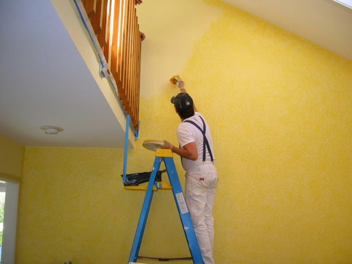 lateksimaali keltainen seinämaali maali seinät