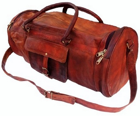 Vintage Duffle Gym Gym poggyász táska bőr