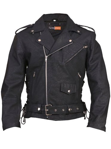 Ranger Black Biker mænds læderjakke