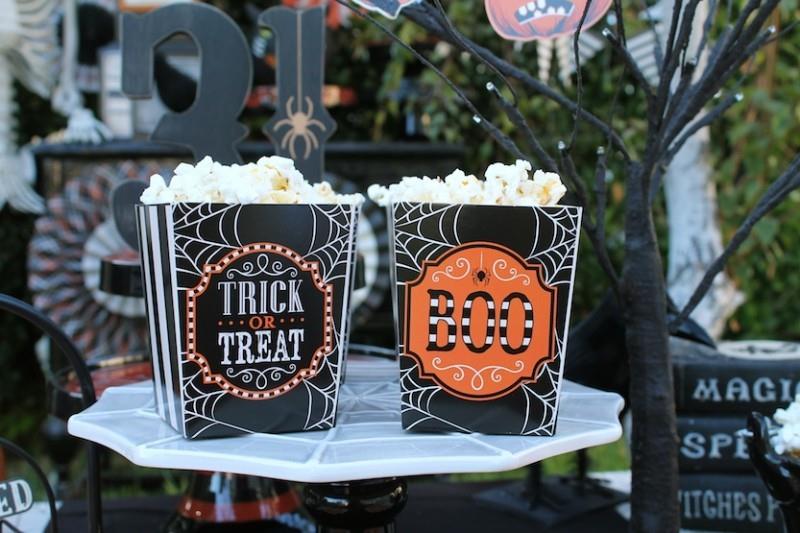 herkullisia popcornien halloween -koristeita